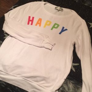 Wildfox Happy Rainbow Jumper XS